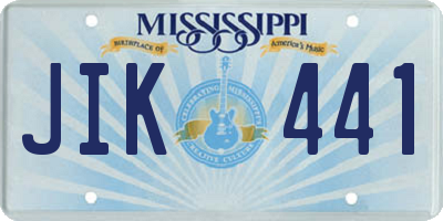 MS license plate JIK441