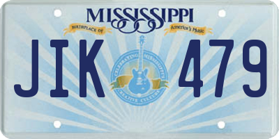 MS license plate JIK479