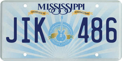 MS license plate JIK486