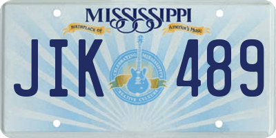 MS license plate JIK489