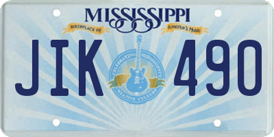 MS license plate JIK490