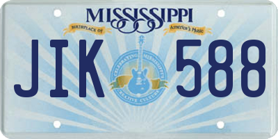 MS license plate JIK588
