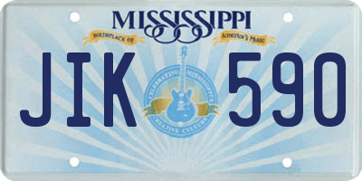 MS license plate JIK590
