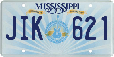 MS license plate JIK621