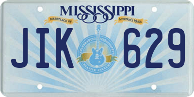 MS license plate JIK629