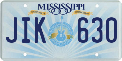 MS license plate JIK630
