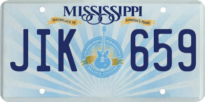 MS license plate JIK659