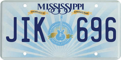 MS license plate JIK696