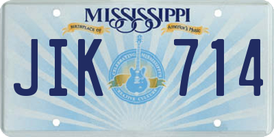 MS license plate JIK714
