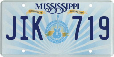 MS license plate JIK719