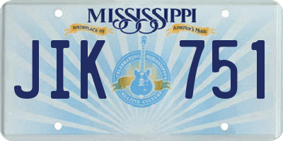 MS license plate JIK751