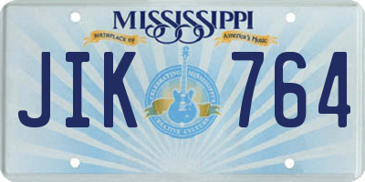 MS license plate JIK764