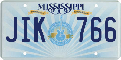 MS license plate JIK766