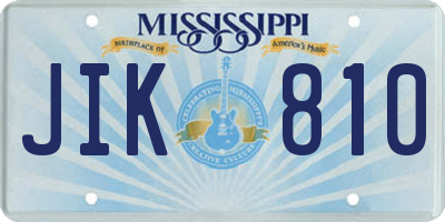 MS license plate JIK810