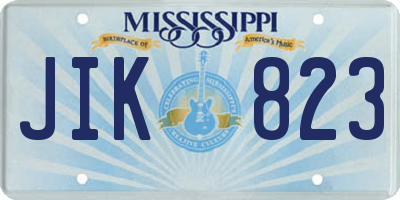 MS license plate JIK823