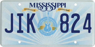 MS license plate JIK824