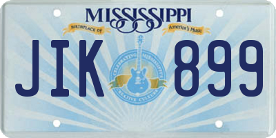 MS license plate JIK899