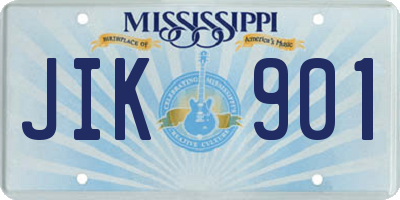 MS license plate JIK901