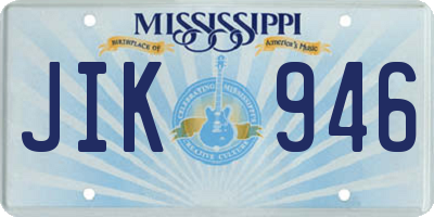 MS license plate JIK946