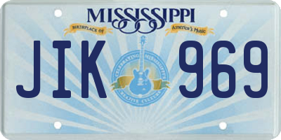 MS license plate JIK969