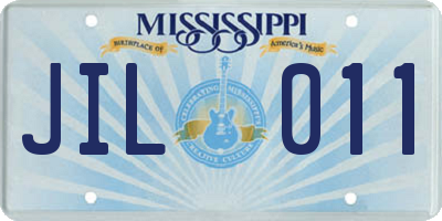 MS license plate JIL011