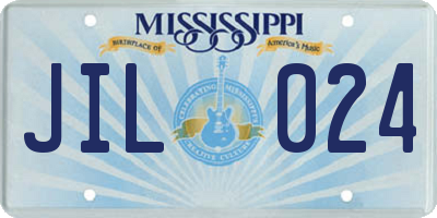MS license plate JIL024