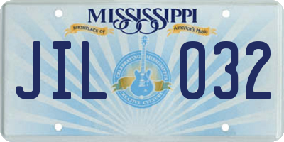 MS license plate JIL032