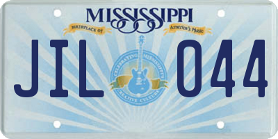 MS license plate JIL044
