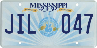 MS license plate JIL047