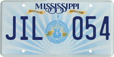 MS license plate JIL054