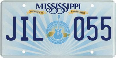 MS license plate JIL055