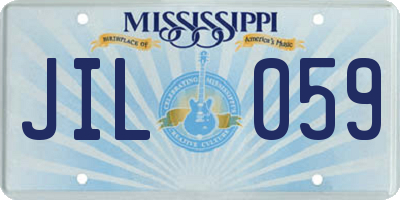 MS license plate JIL059