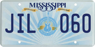 MS license plate JIL060