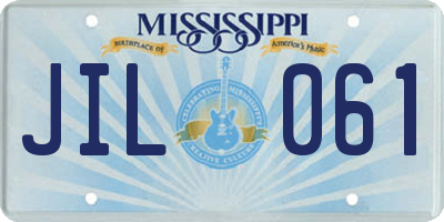 MS license plate JIL061