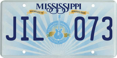 MS license plate JIL073