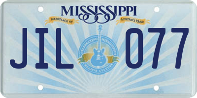 MS license plate JIL077