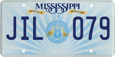 MS license plate JIL079