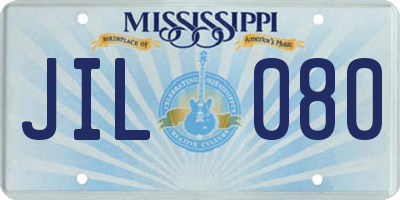 MS license plate JIL080