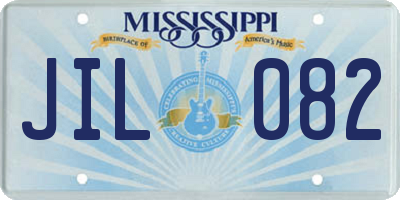 MS license plate JIL082