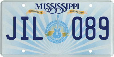 MS license plate JIL089
