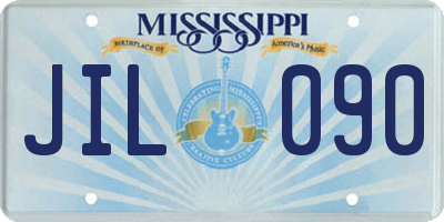 MS license plate JIL090
