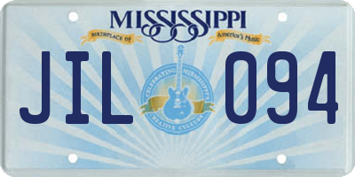 MS license plate JIL094