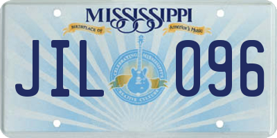 MS license plate JIL096