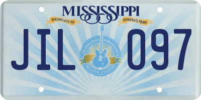 MS license plate JIL097