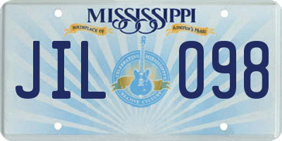MS license plate JIL098