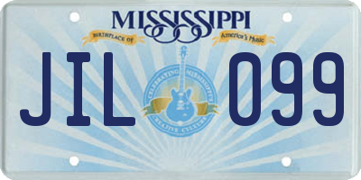 MS license plate JIL099