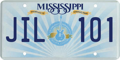 MS license plate JIL101