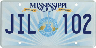 MS license plate JIL102