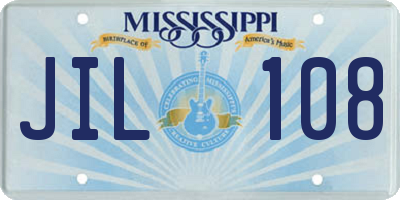 MS license plate JIL108