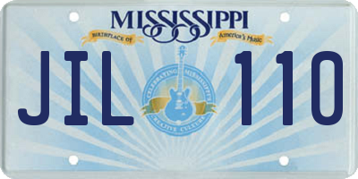 MS license plate JIL110